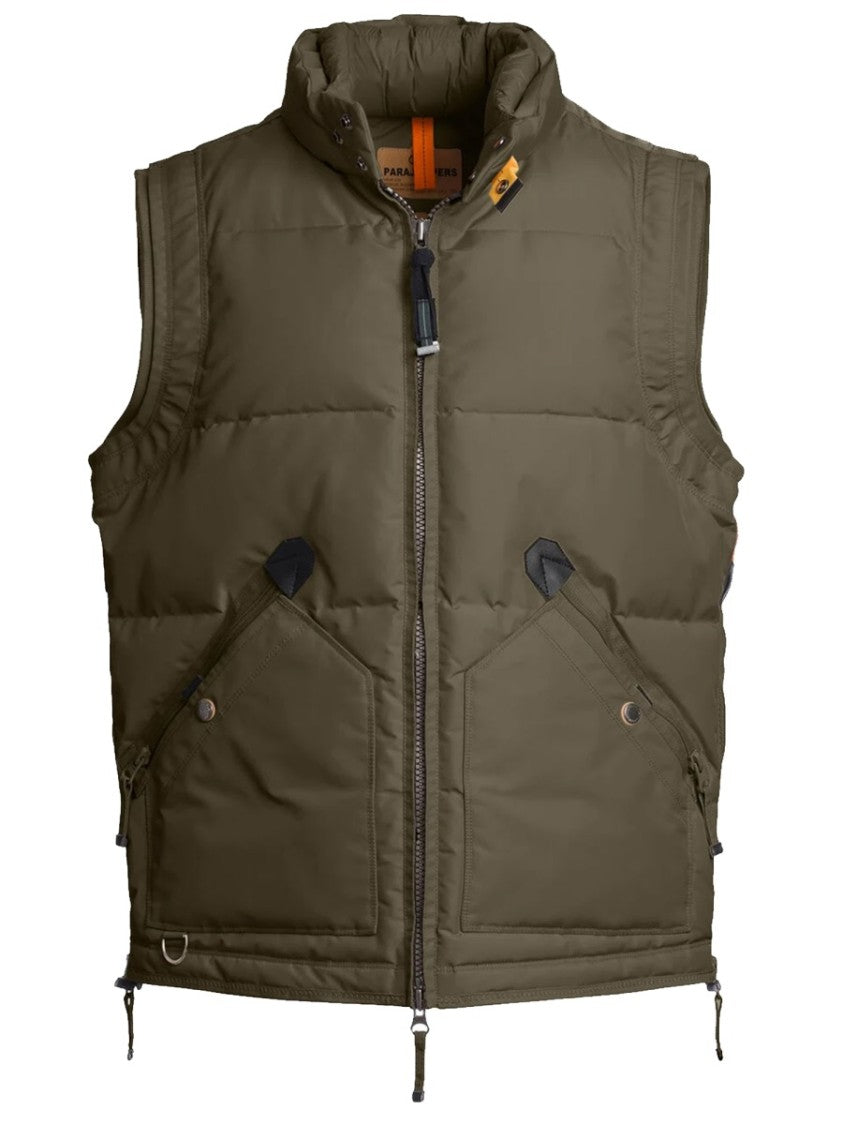Parajumpers Green Padded High Collar Vest