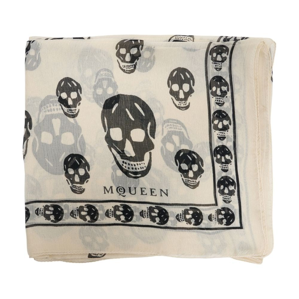Alexander Mcqueen Ca Skull Scarf - Alexander Mcqueen - Silk - White