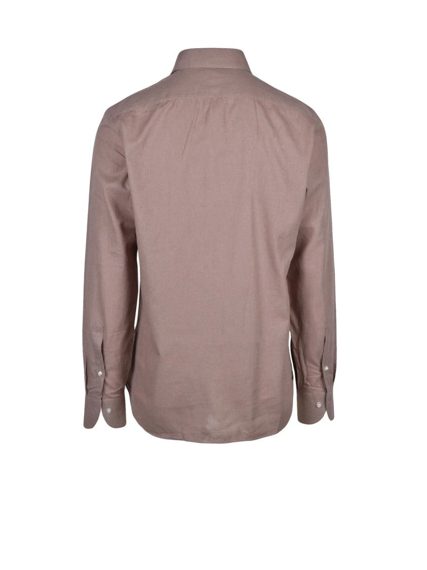 Borriello Cotton Linen Shirt - Taupe