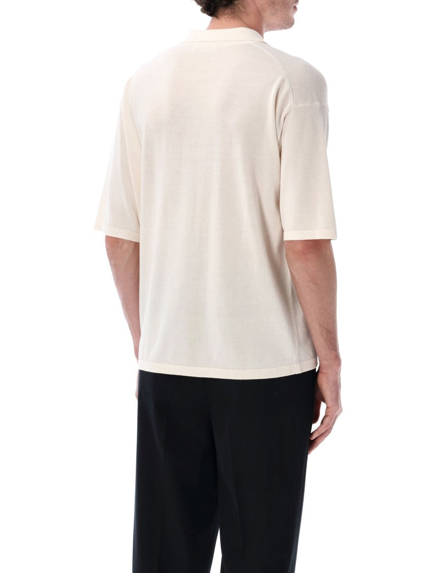 Roberto Collina Cotton Crepe Loose Fit Polo Shirt