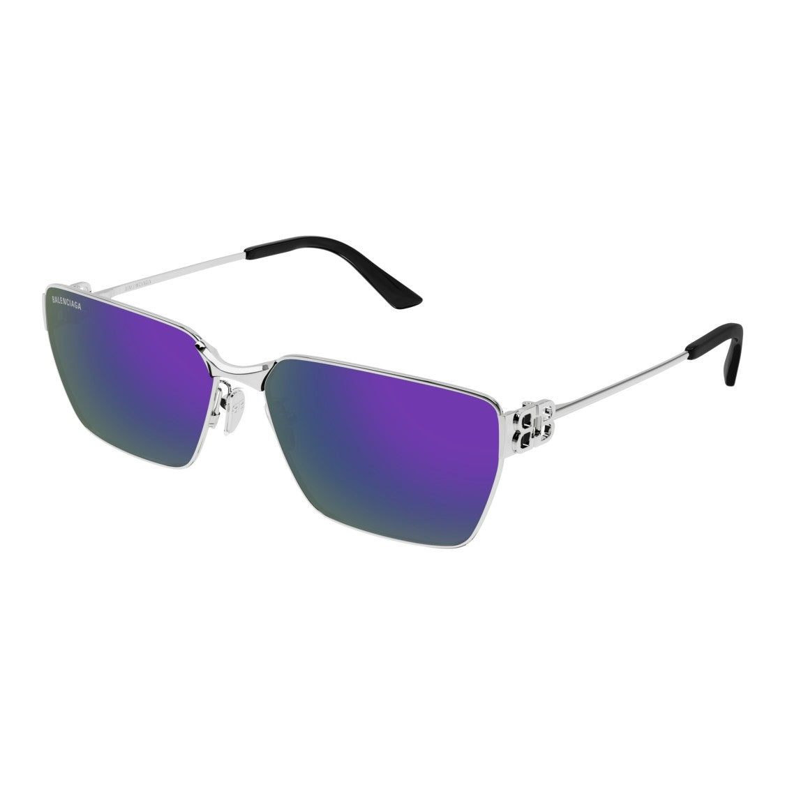 Balenciaga Bb0374sk Rectangular Metal Frame Sunglasses
