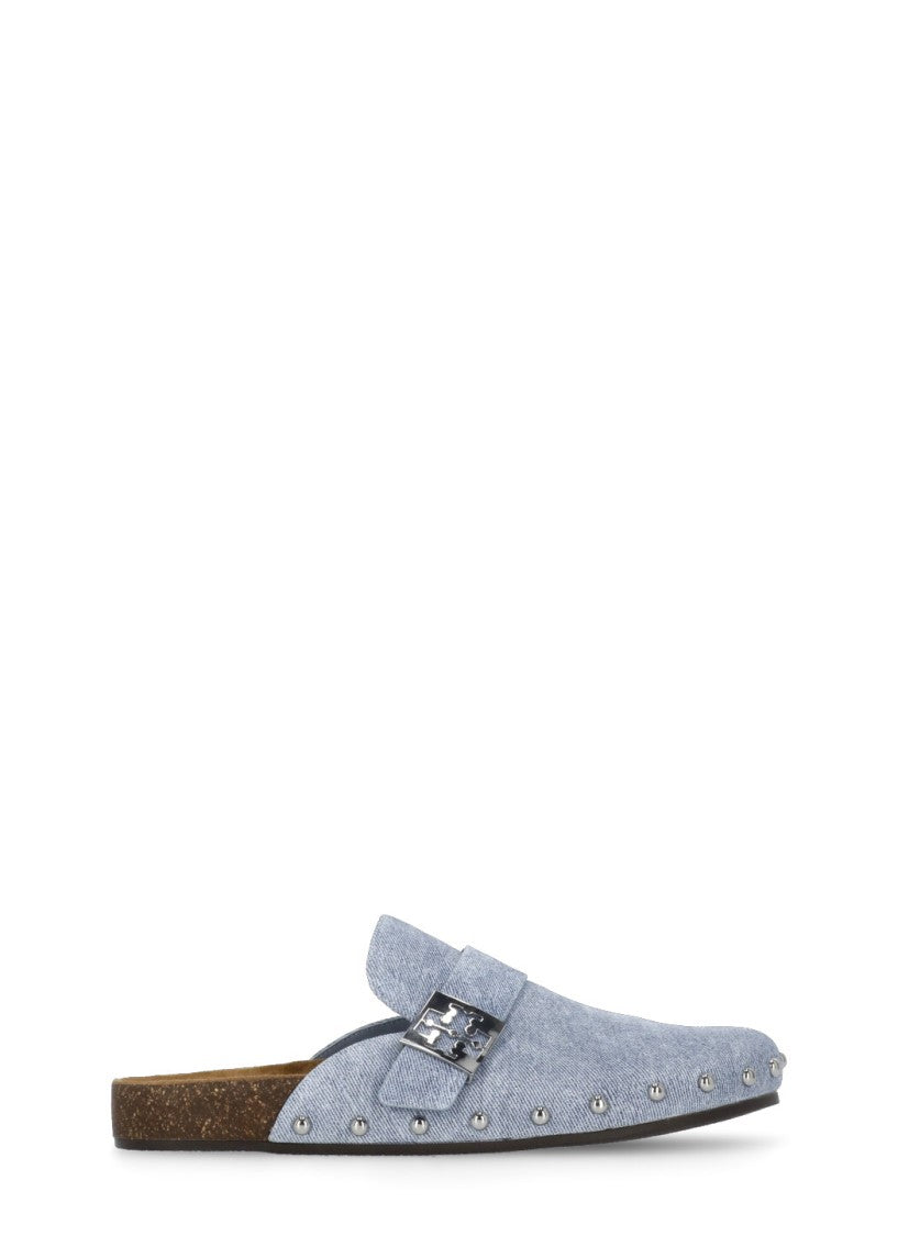 Tory Burch Light Blue Mellow Stud Sabot