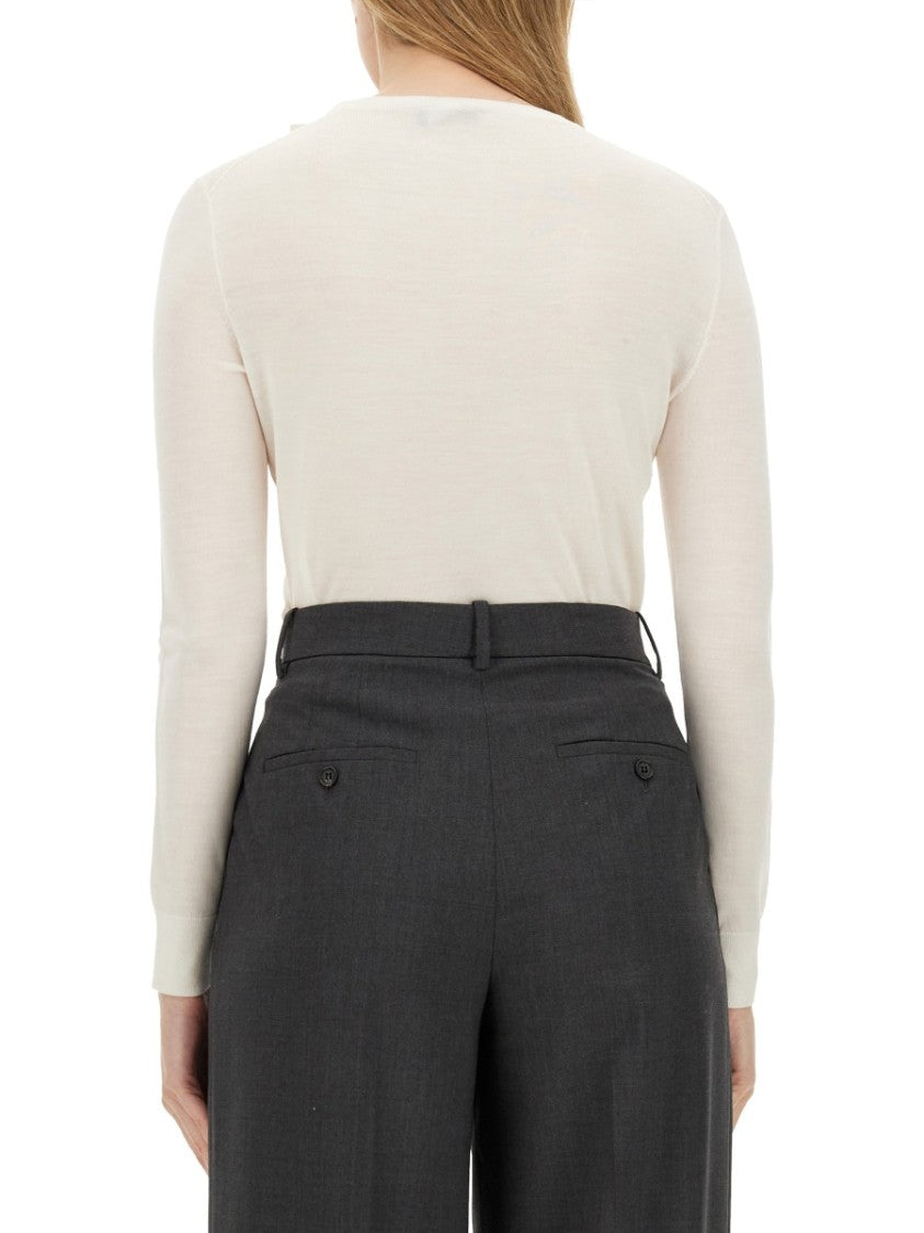 Theory Slim Fit Wool Long-Sleeve Top