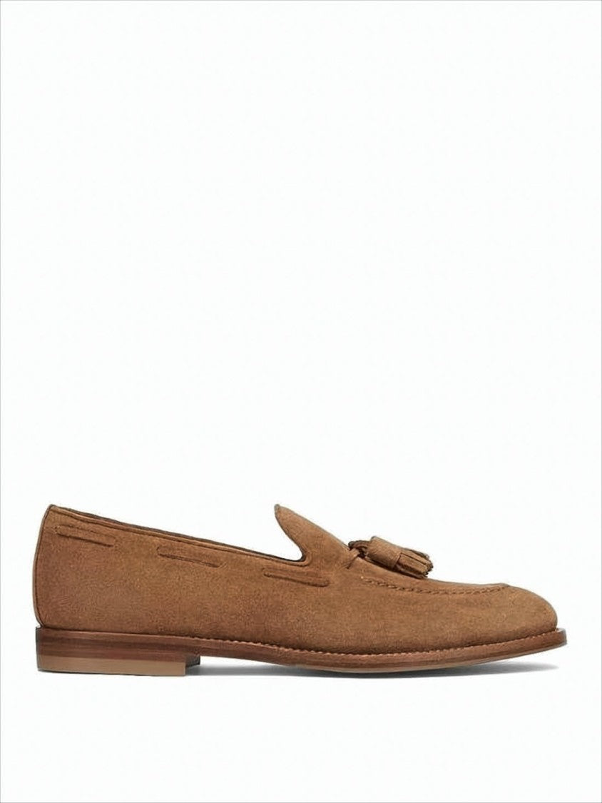 Brunello Cucinelli Suede Loafers With Rounded Toe