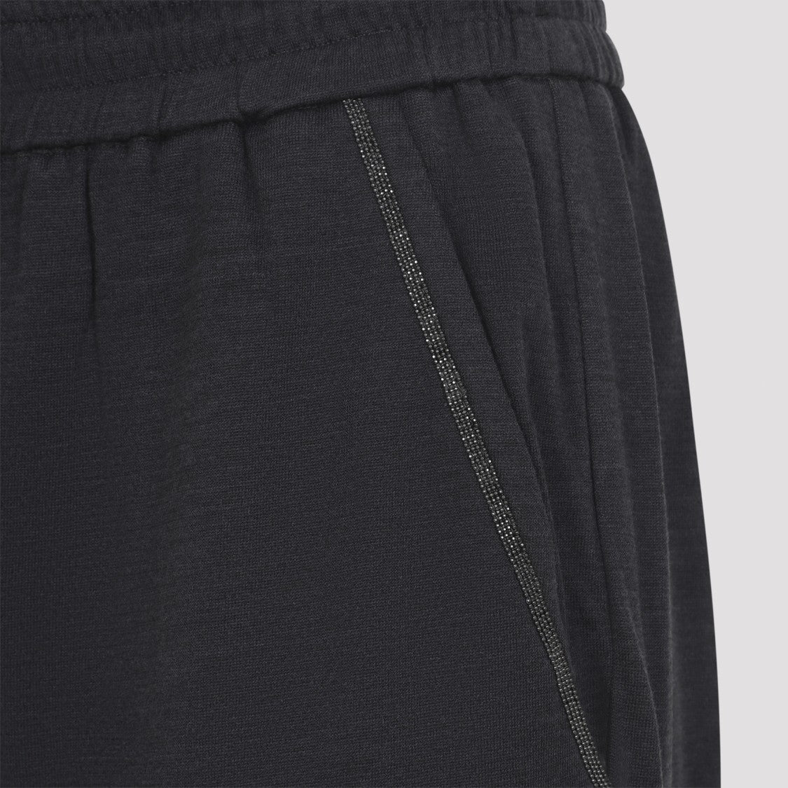 Brunello Cucinelli Cropped Black Track Pants