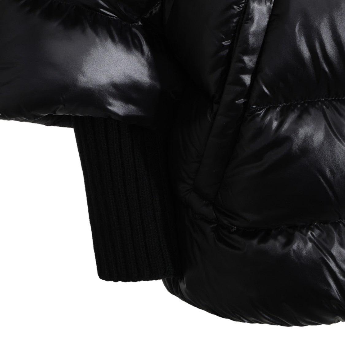 Herno Glossy Quilted Structured Collar Short Down Jacket