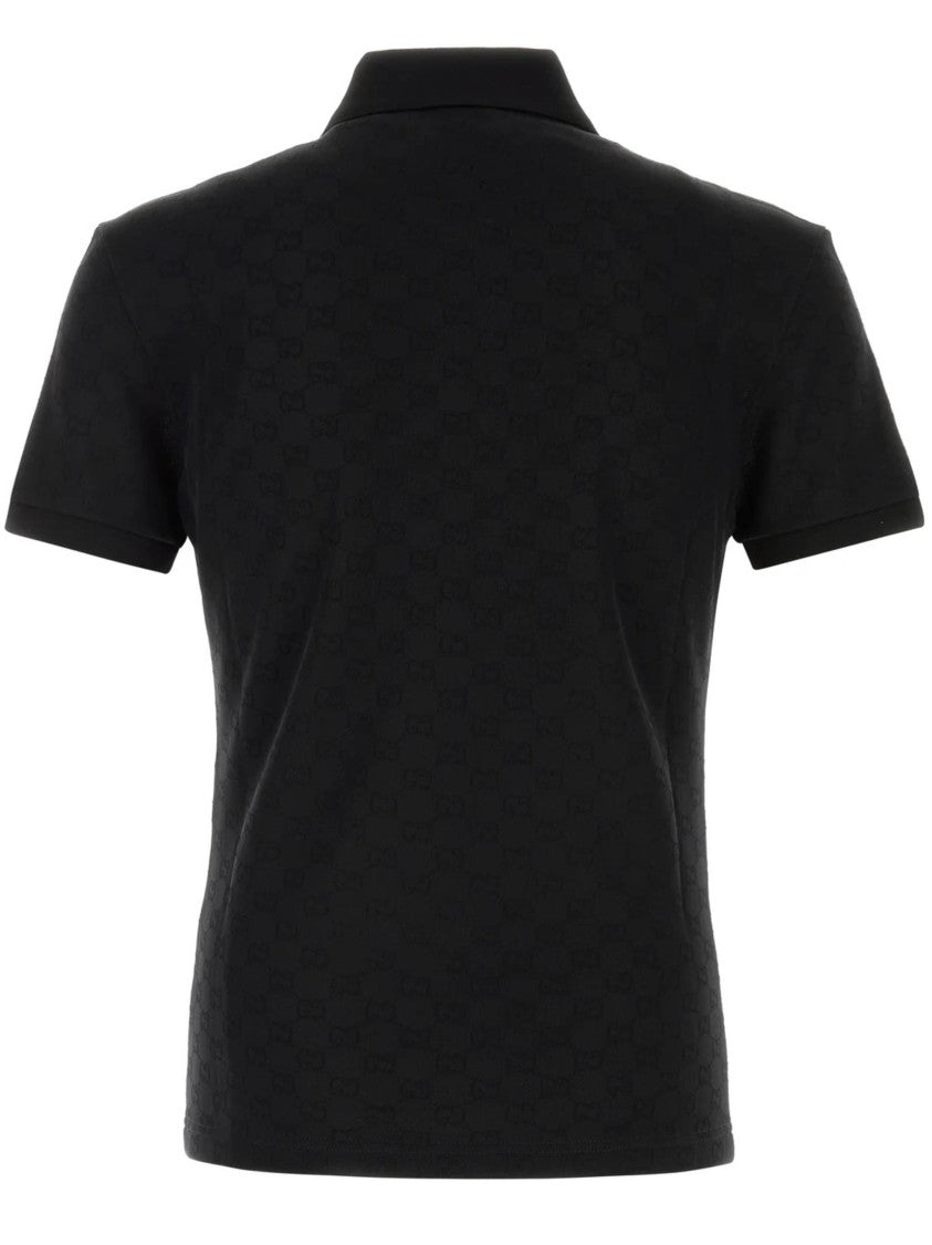 Gucci Black Polo Textured Shirt