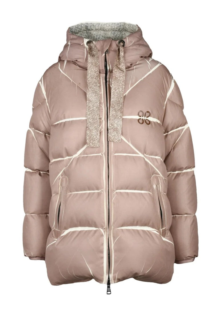 Plus Patty Down Jacket With Zip - Beige