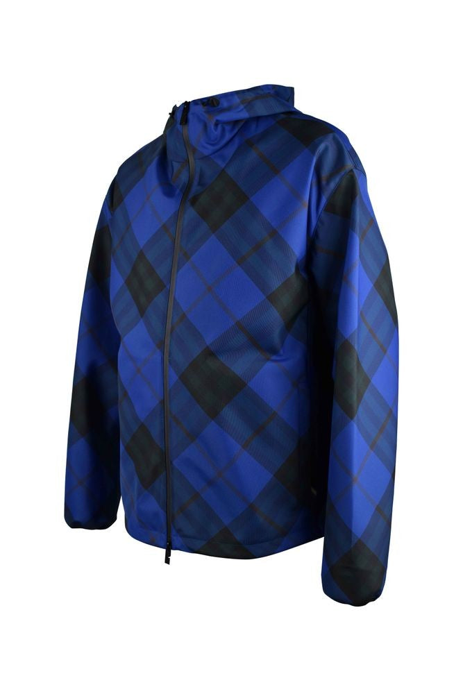 Burberry Plaid Hooded Jacket With Equestrian Embroidery