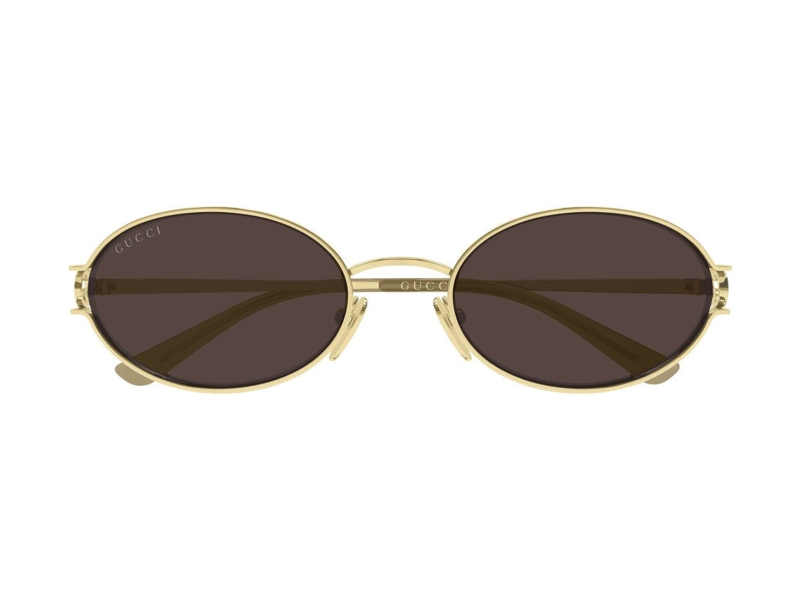 Gucci Gg2233s Gold Metal Frame Dark Lens Round Sunglasses