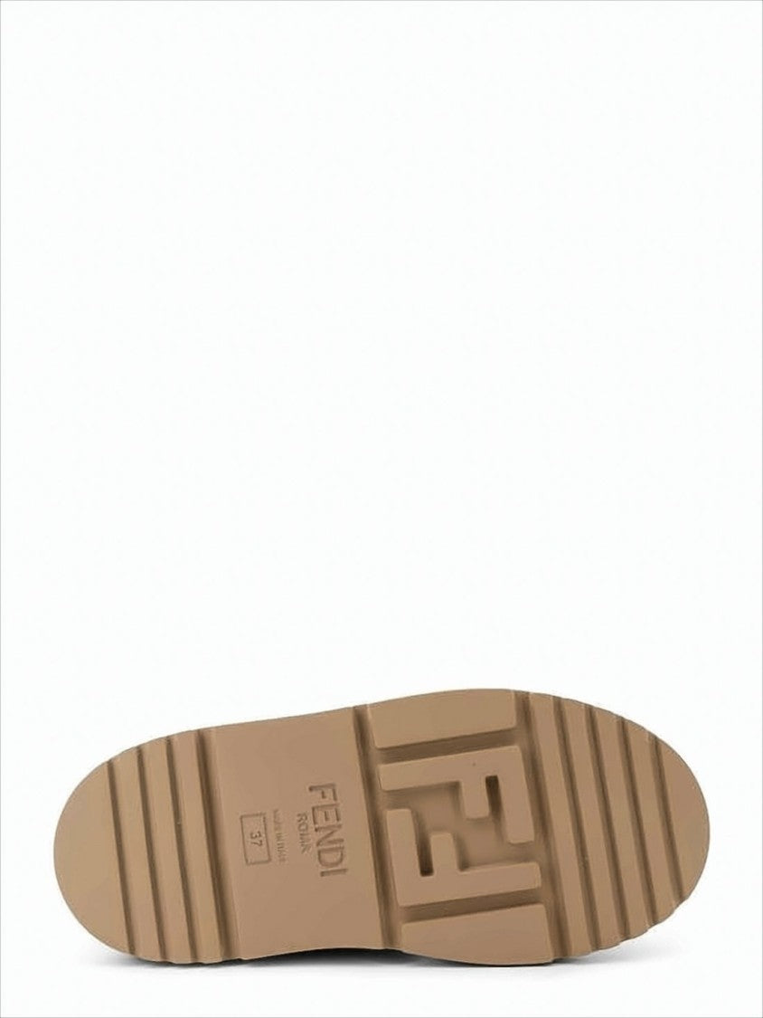 Fendi Suede Ff Monogram Low Boots