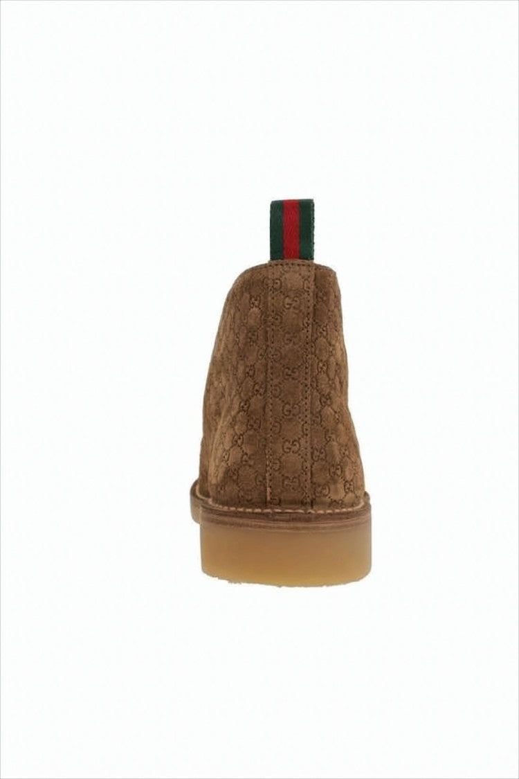 Gucci Textured Calf Leather Ankle Boots