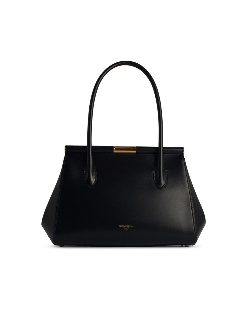 Dolce & Gabbana New Sicily' Black Leather Bag