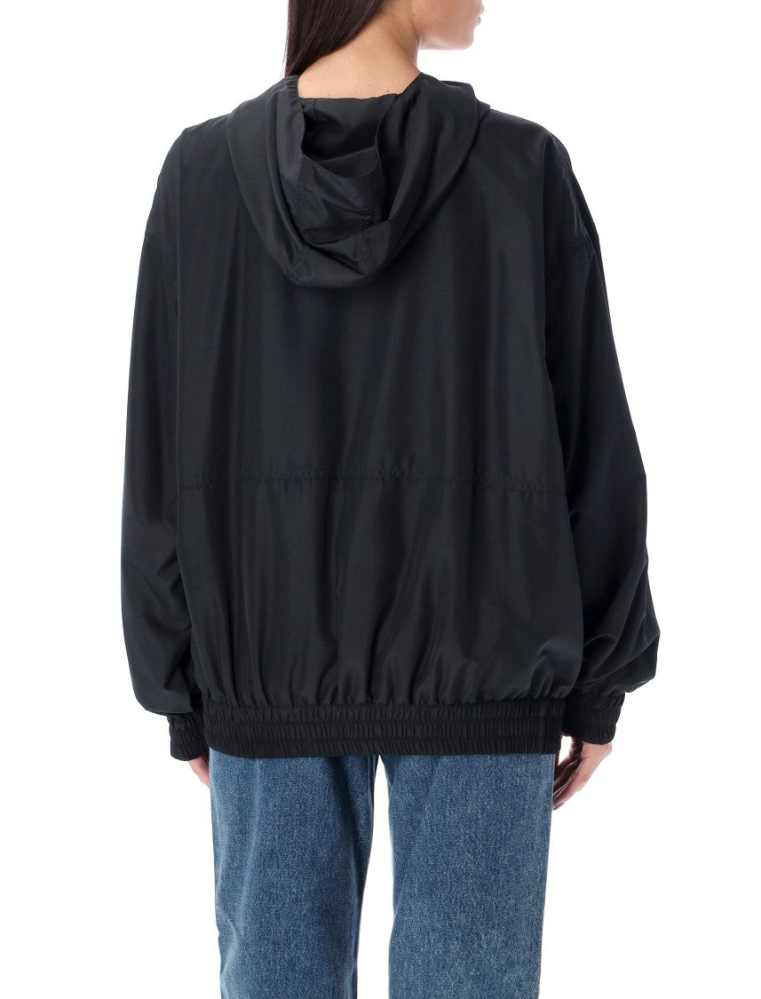 Golden Goose Relaxed-Fit Black Windbreaker With Hood