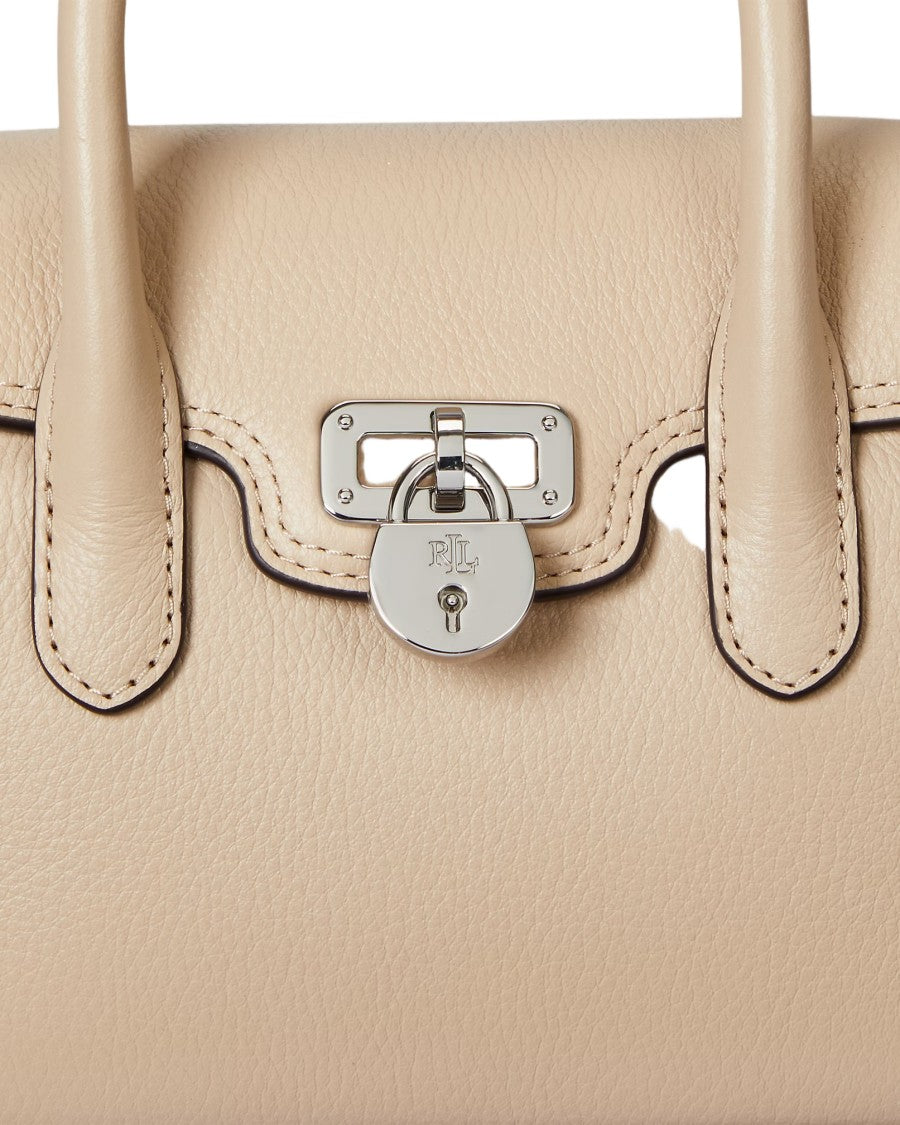 Lauren Ralph Lauren Structured Sand Dune Leather Satchel