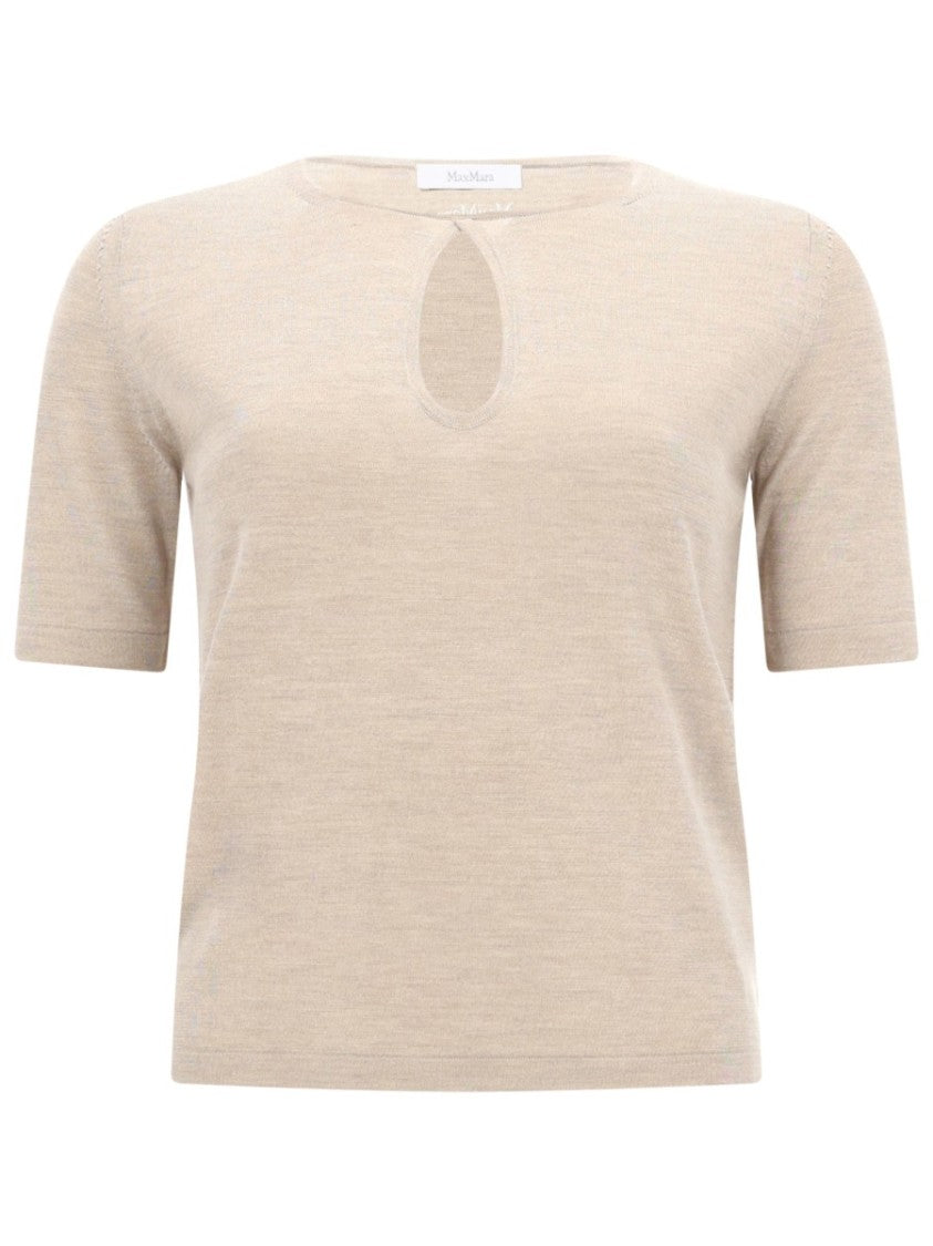 Max Mara Short-Sleeved Silk-Cashmere Top