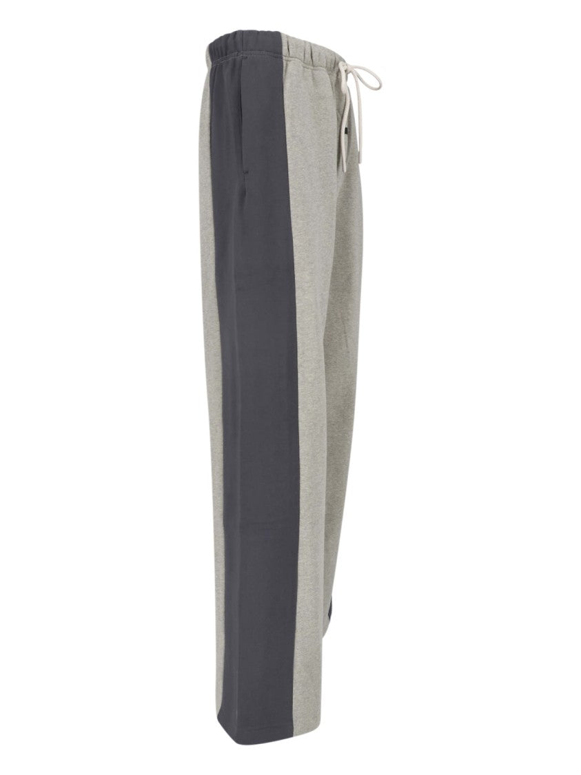 Fear Of God Essentials Grey Cotton Panel Design Wide-Leg Sweatpants