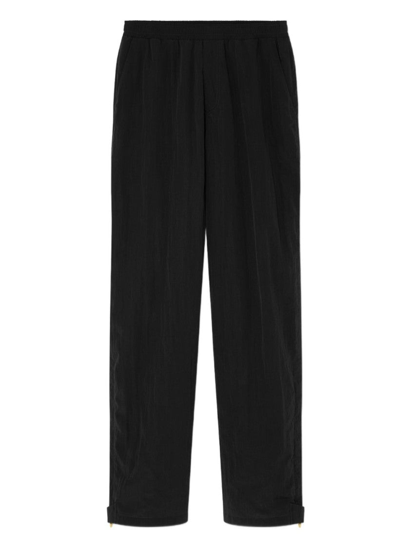 Versace Crinkled Nylon Joggers With Refined Logo Embroidery