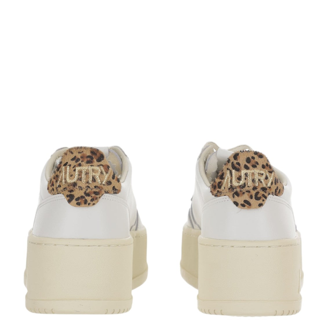 Autry Medalist Platform Sneakers With Animal-Print Heel Tab