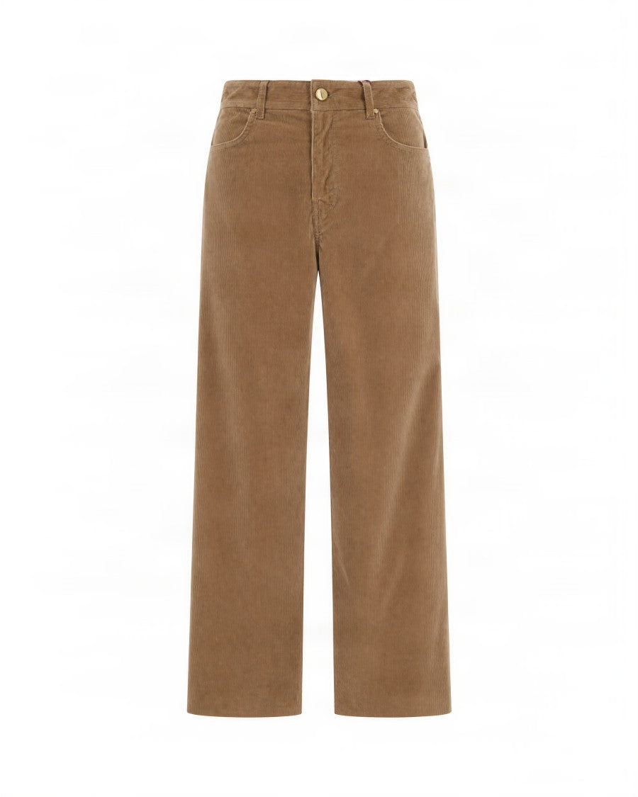 Max Mara Straight-Leg Five-Pocket Textured Pants