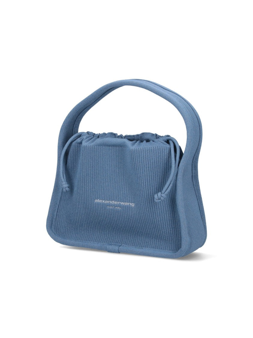 Alexander Wang "Ryan" Shoulder Bag In Blue Fabric