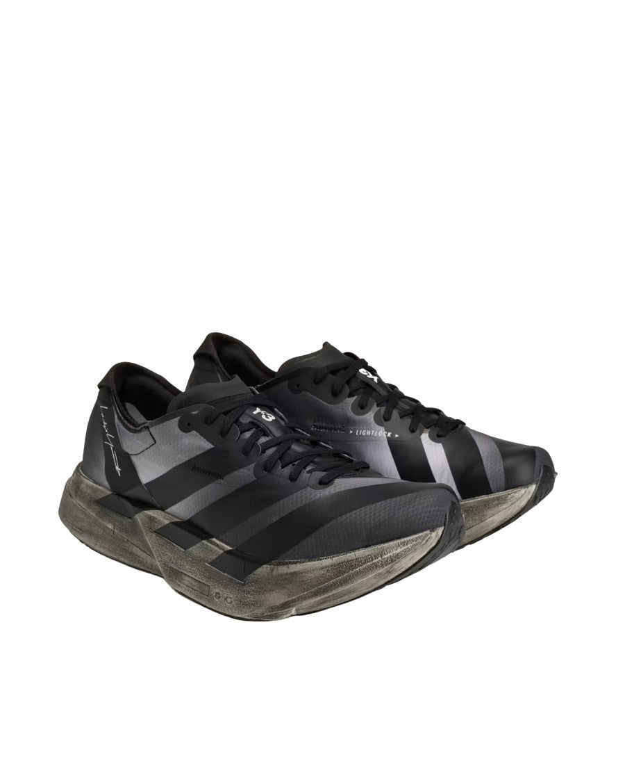 Y-3 Aerodynamic Black Sneakers With Lightweight Structure And Innovative Midsole