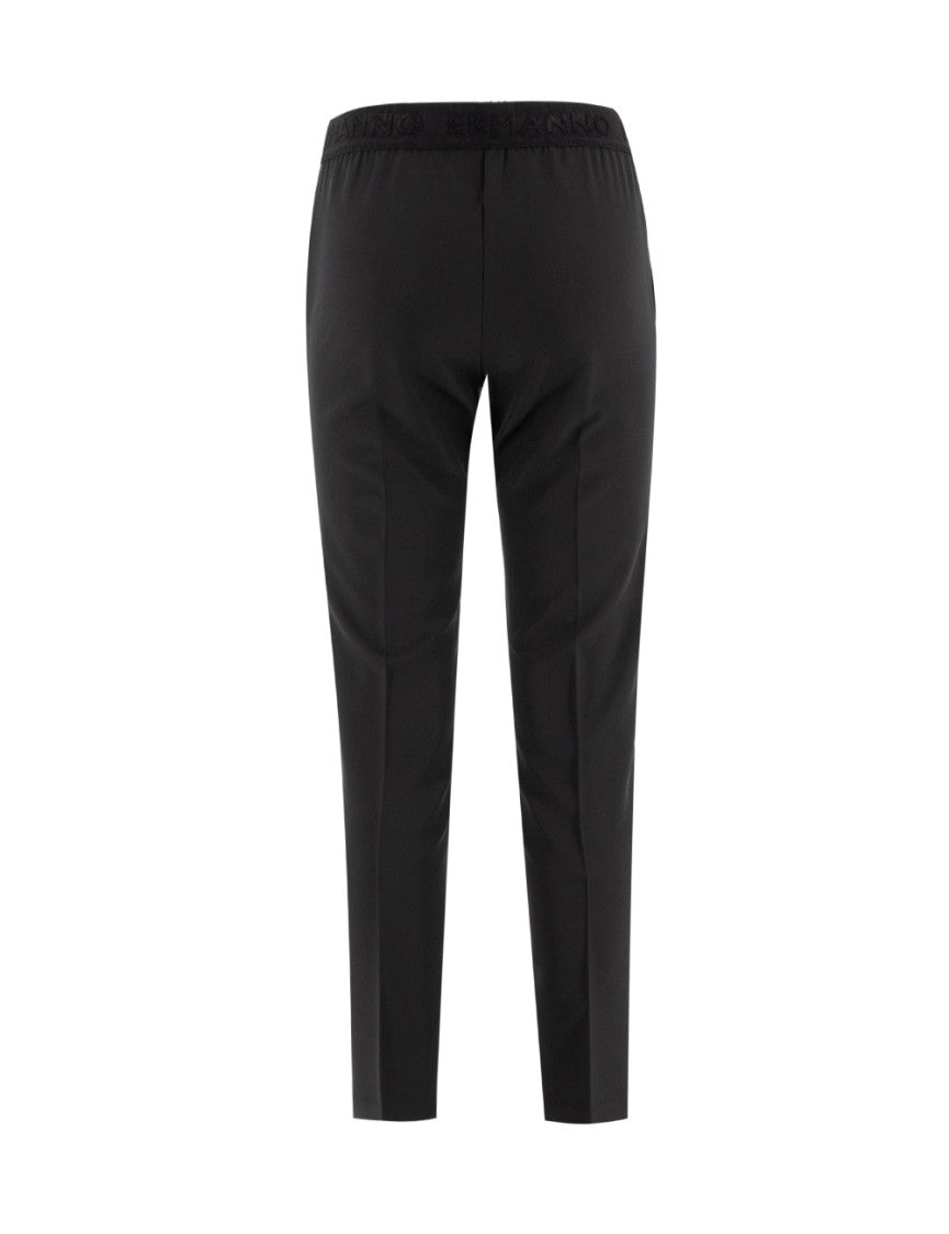 Ermanno Scervino Black Tailored Cut Trousers With High Waist