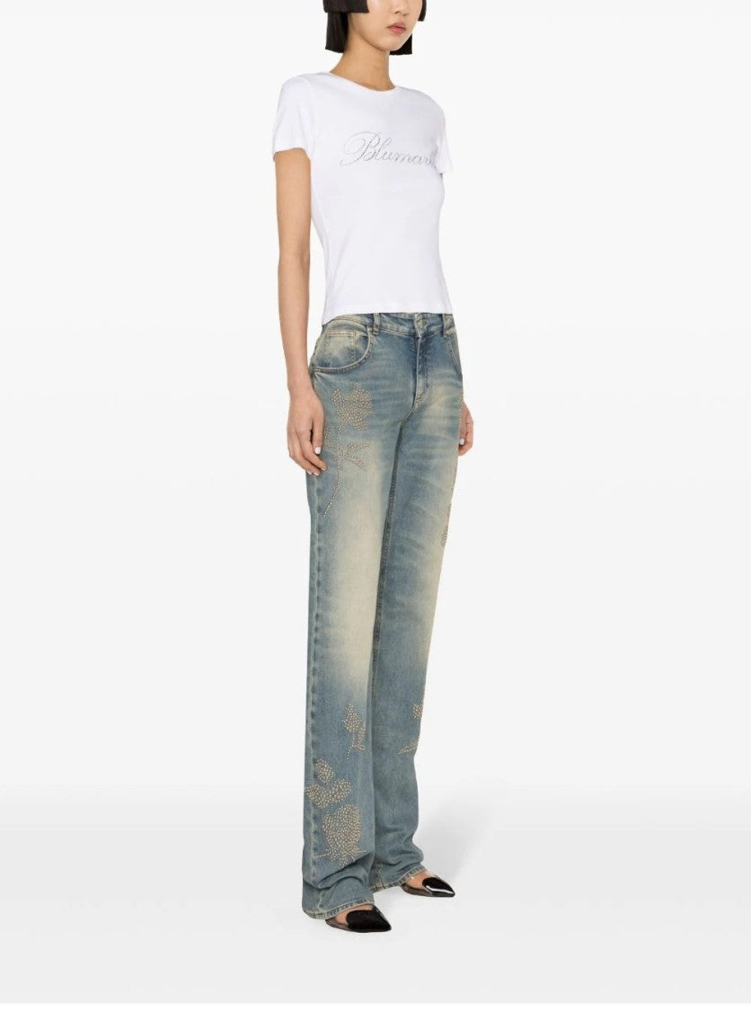 Blumarine Fitted White T-Shirt