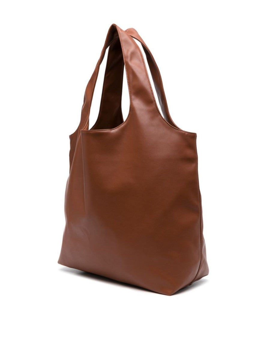 A.P.C. Brown Ninon Signature Logo Tote Bag