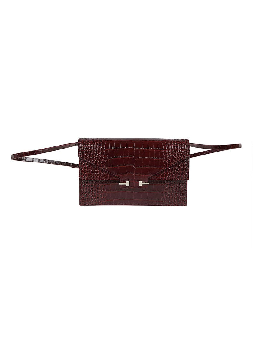 Tom Ford Crocodile Effect Buckle Shoulder Bag