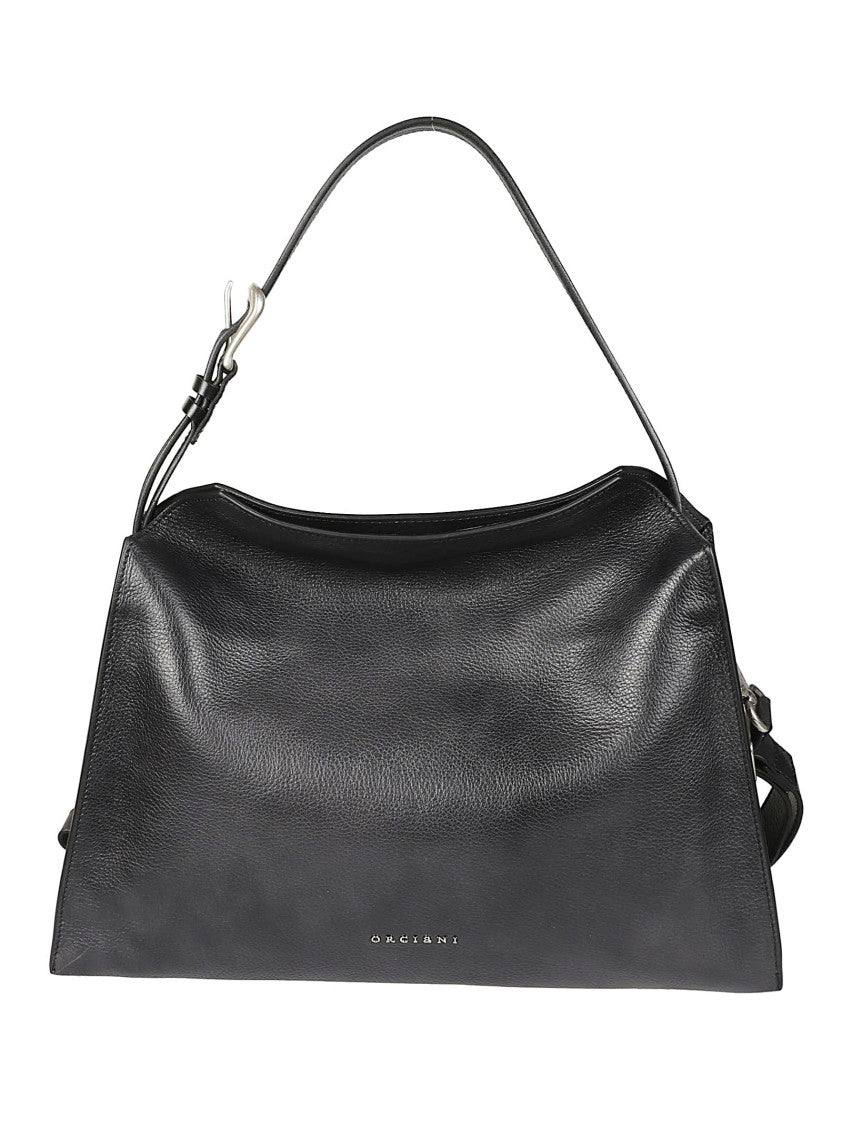 Orciani Trinity Medium Trapezoidal Calfskin Shoulder Bag