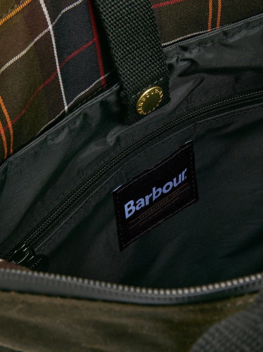 Barbour Square Waxed-Cotton Backpack