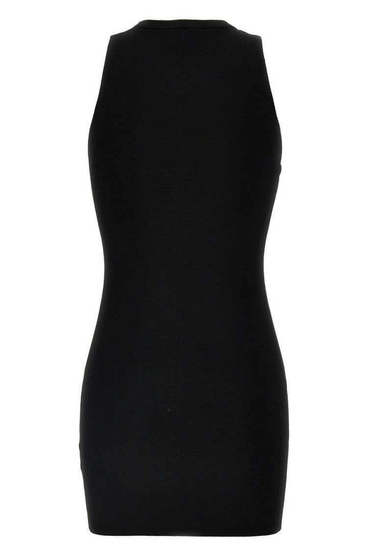 Diesel Multicolor Fitted Ribbed Viscose Dress