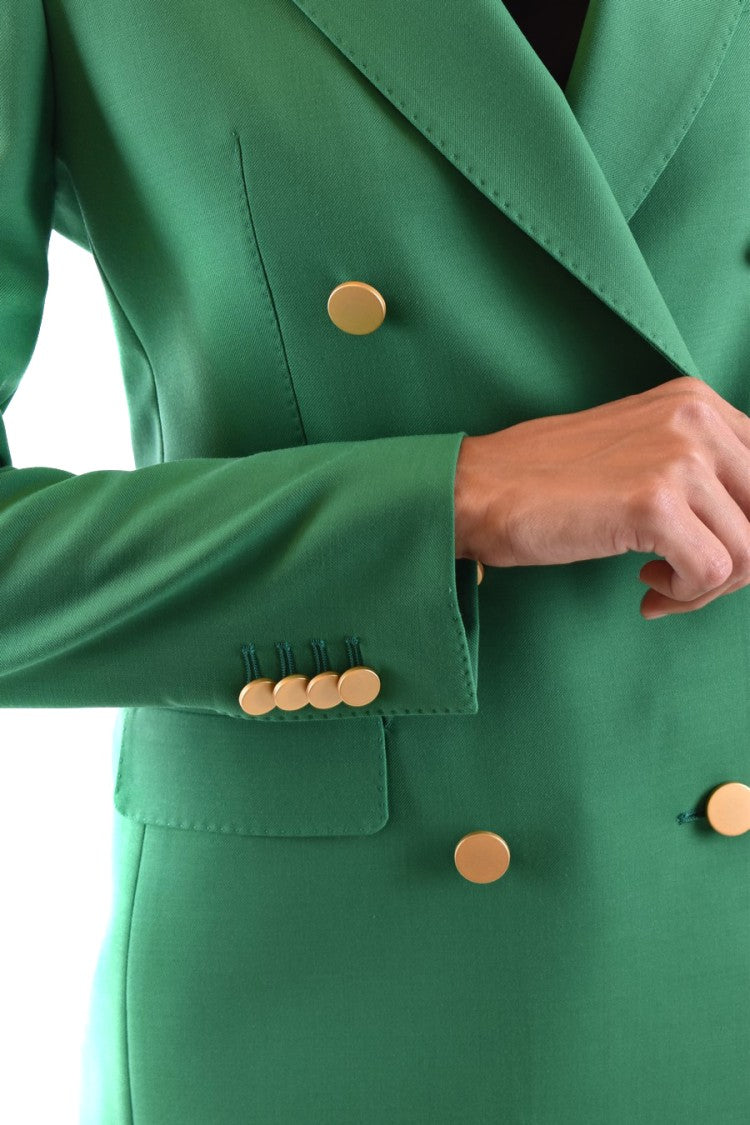 Tagliatore Tailored Double-Breasted Blazer In Green