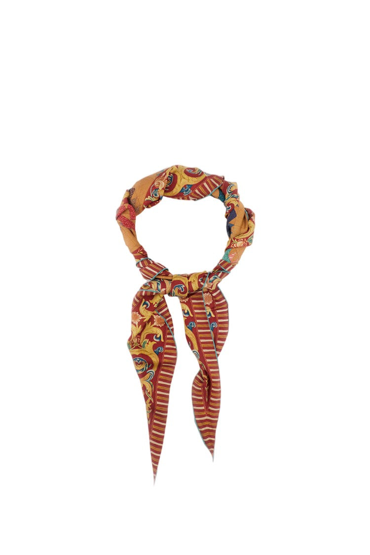 Pierre-Louis Mascia Multicolor Diamond Floral Print Silk Scarf