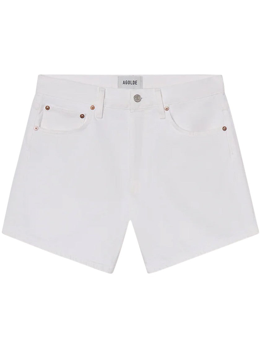 Agolde Mid-Thigh Long Shorts With Classic Five-Pocket Design
