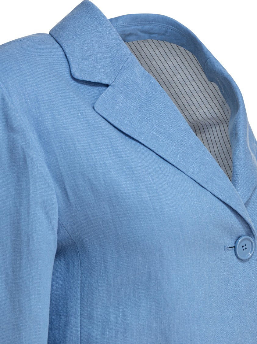 Max Mara Light Blue Linen Jacket