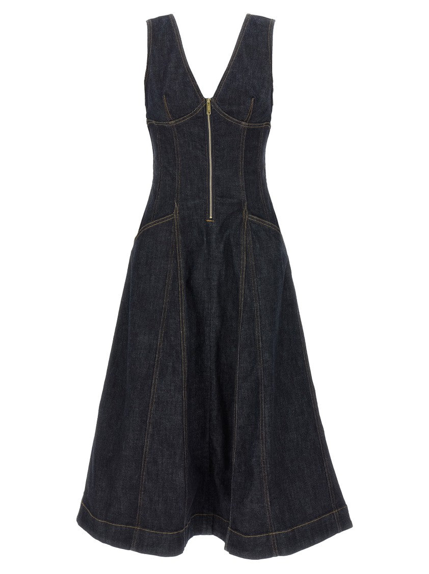 Self-Portrait 'Indigo Denim Midi' Dress