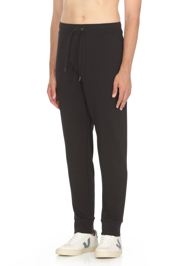 Polo Ralph Lauren Black Pony Embroidered Drawstring Cotton-Blend Sweatpants