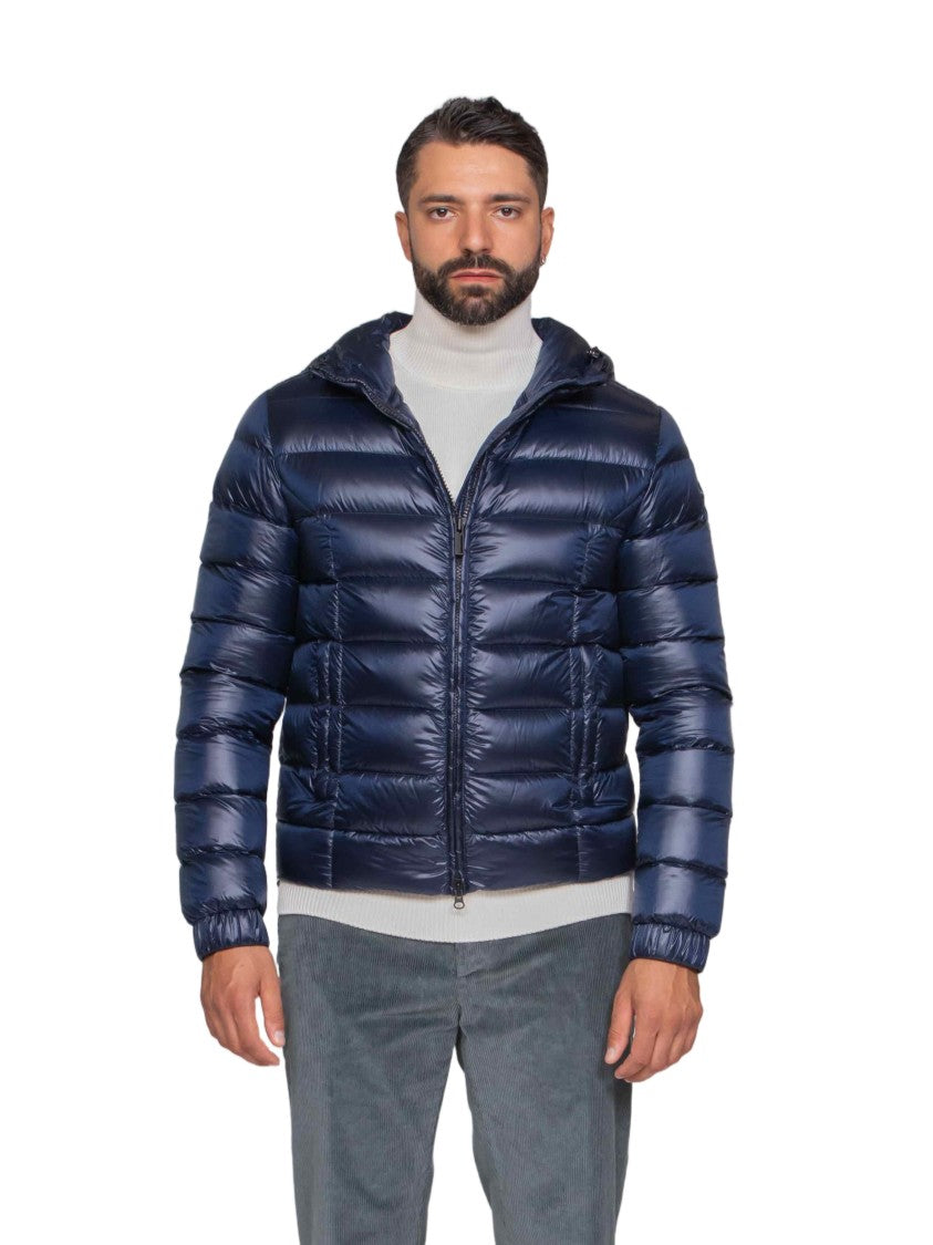 Colmar Shiny Quilted Men's Puffer Jacket With Hood And Elastic Cuffs