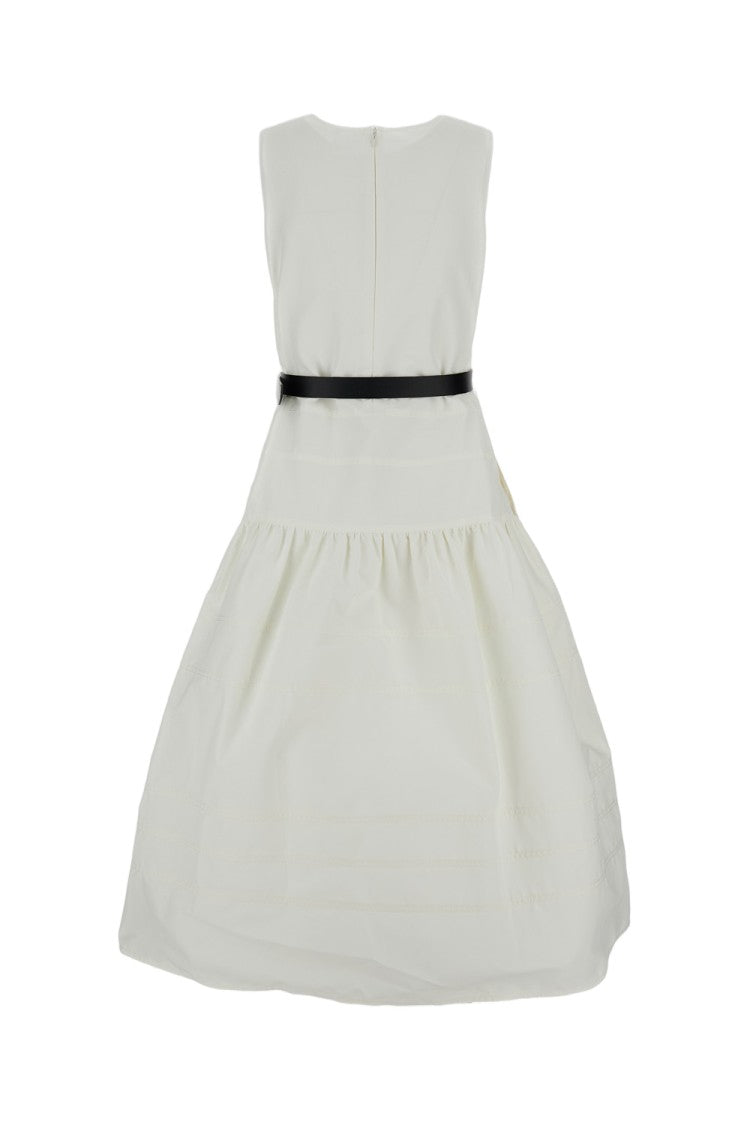 Mantù Pristine White Dress With Silhouette