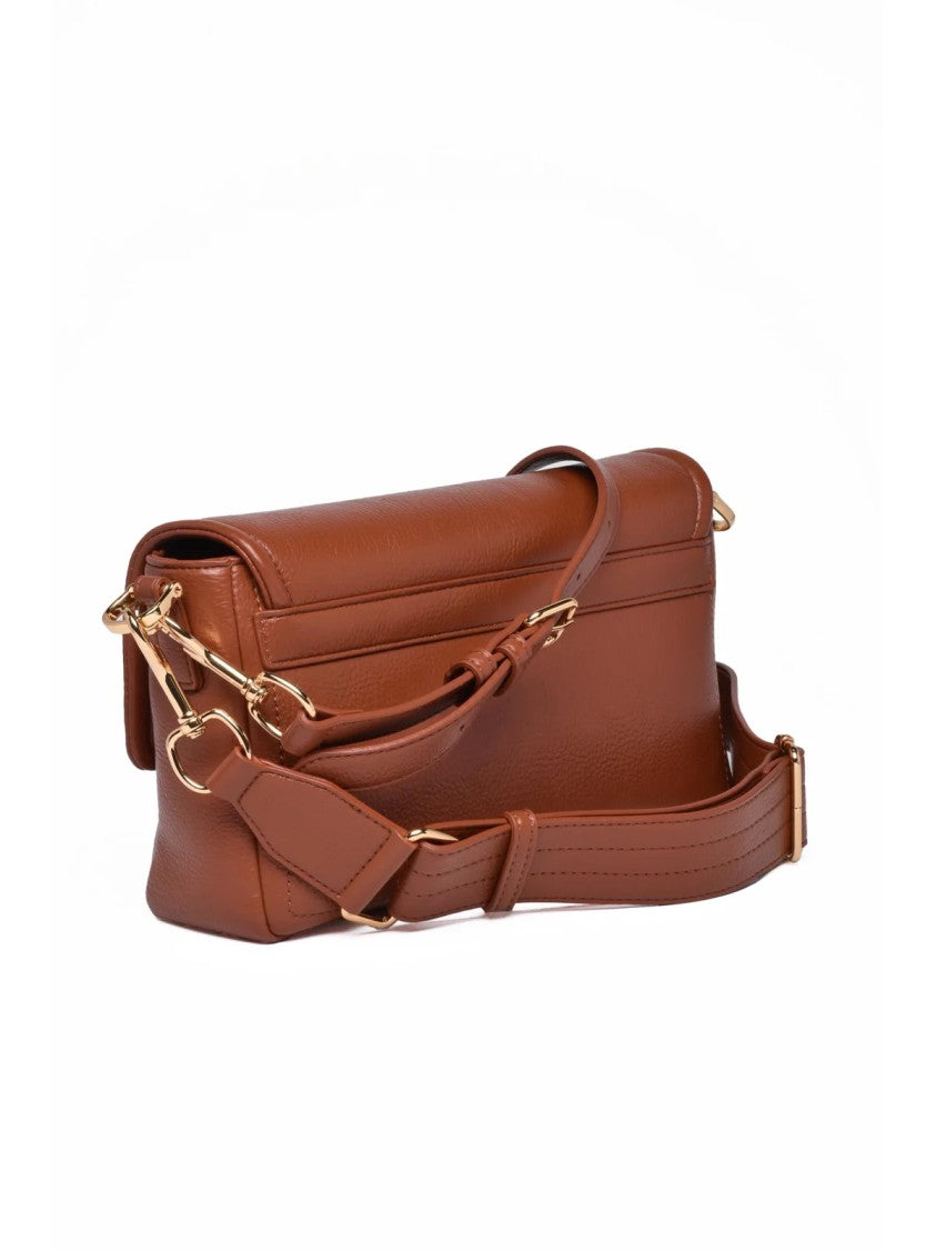 Love Moschino Brown Polyurethane Classic Shoulder Bag