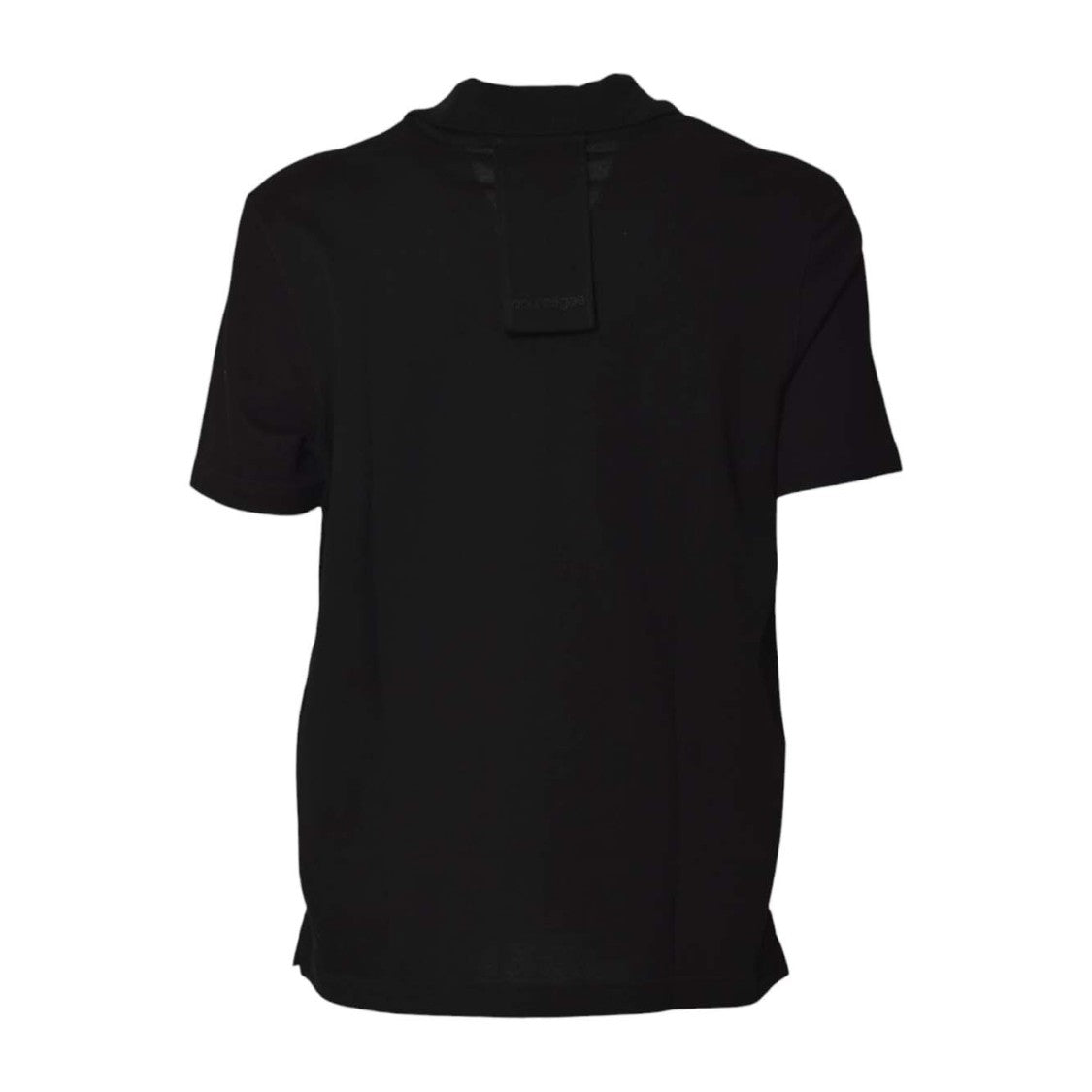 Courrèges Black Cotton Ac Piqué Polo Shirt