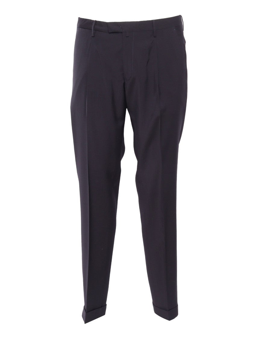 Briglia Tailored Black Trousers With Polished Finish