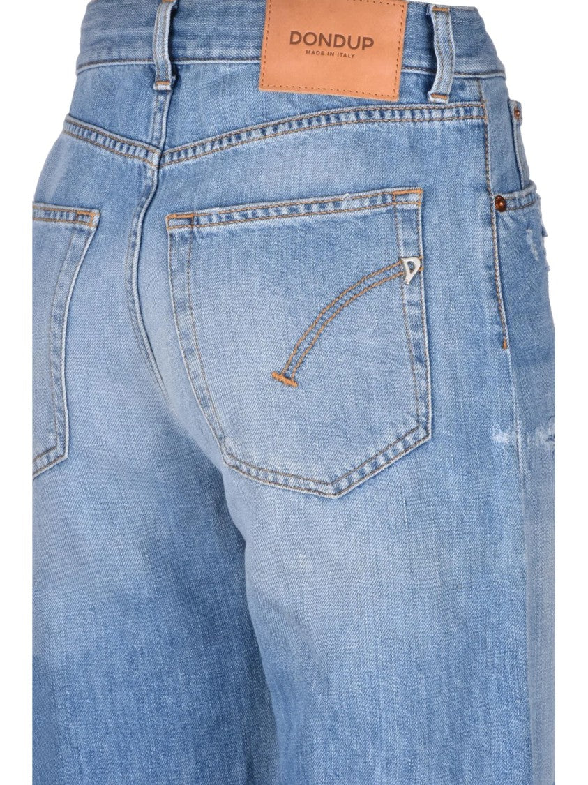 Dondup Mabel Light Blue High-Waisted Wide-Leg Jeans