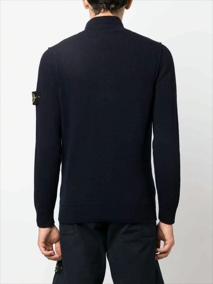 Stone Island Ribbed High Collar Turtleneck Sweater
