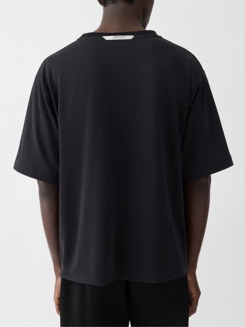 Jacquemus Relaxed Fit Cotton Crewneck T-Shirt With Logo Detail