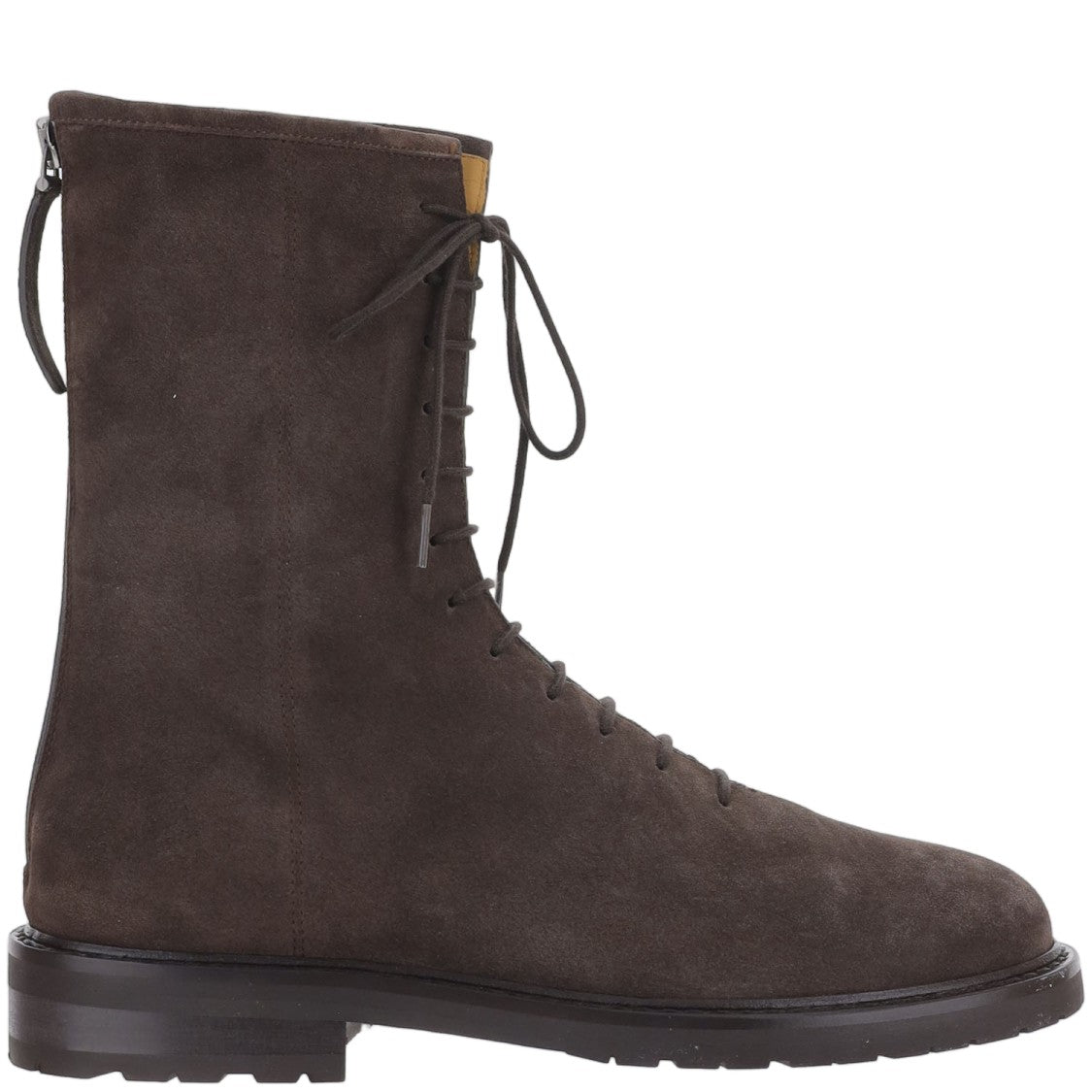 Legres Brown Front Lace-Up Suede Boots