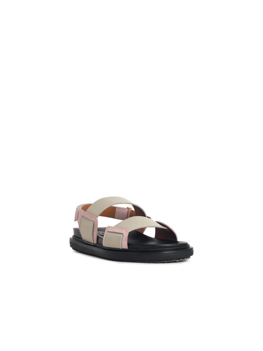 Marni 'Fussbett' Pink Leather Sandals