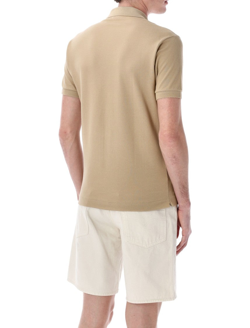 Lacoste Petit Piqué Polo With Ribbed Collar And Signature Embroidery